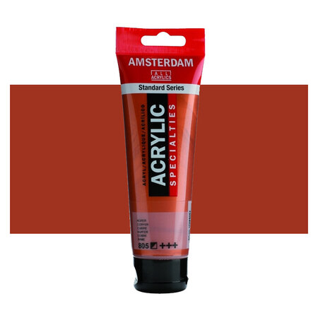 Tube de peinture acrylique - 120 ml - cuivre - amsterdam