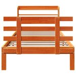 vidaXL Cadre de lit avec tête de lit sans matelas cire marron 75x190cm