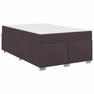 vidaXL Cadre de lit avec matelas Marron foncé 120 x 200 cm tissu