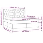 vidaXL Sommier à lattes de lit et matelas Vert foncé 160x200cm Velours