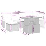 vidaXL Salon de jardin avec coussins 6 Pièces beige résine tressée