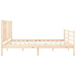 vidaXL Cadre de lit avec tête de lit 200x200 cm bois massif