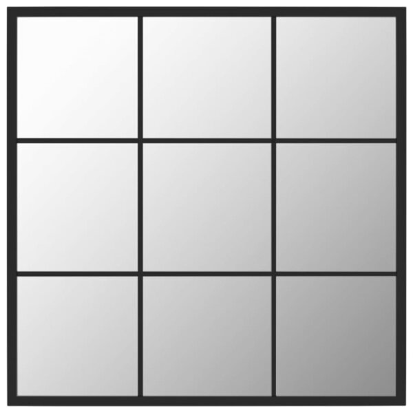vidaXL Miroir mural noir 60x60 cm métal