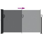vidaXL Auvent latéral rétractable noir 120x300 cm