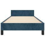 vidaXL Cadre de lit sans matelas bleu foncé 90x200 cm velours