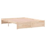 vidaXL Cadre de lit sans matelas bois massif 135x190 cm
