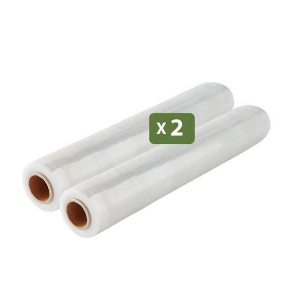 Pack And Move - Lot 2 Rouleaux Film Étirable - 300 M - Transparent - Film Déménagement Film Emballage Film Palette Film Protection