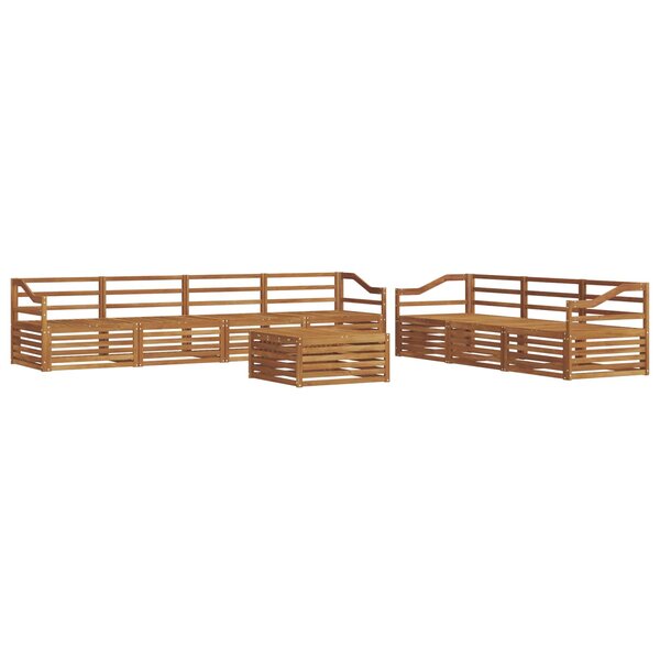vidaXL Ensemble de canapés d'extérieur 8 Pièces Naturel