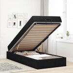 vidaXL Cadre de lit avec matelas Noir 100 x 200 cm Velours