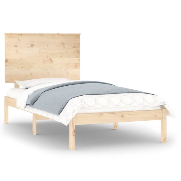 vidaXL Cadre de lit sans matelas 75x190 cm bois massif