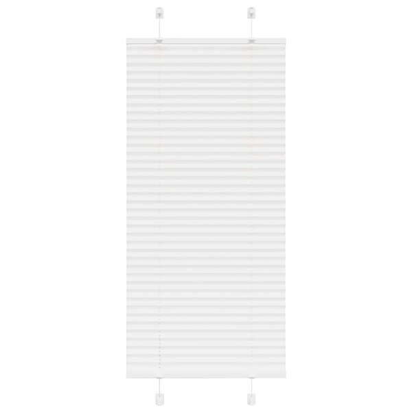 vidaXL Store plissé blanc 55x100 cm largeur du tissu 54 4 cm polyester