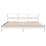 vidaXL Cadre de lit sans matelas blanc 200x200 cm bois massif de pin