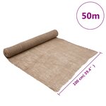 vidaXL Rouleaux de jute 2 Pièces 1x50 m 100 jute 200 g/m²
