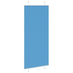 vidaXL Store plissé bleu 85x200 cm largeur du tissu 84 4 cm polyester