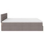 VidaXL Cadre de lit ottoman avec matelas taupe 200x200cm tissu