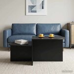 vidaXL Table basse Chêne noir 100 x 50 x 40 cm Bois d'ingénierie