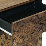 vidaXL Armoire de lit Marron 50 x 33 x 60 cm Bois de mangue massif