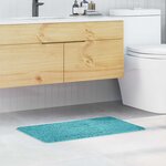 vidaXL Tapis de bain antidérapant Turquoise 50 x 80 cm PP
