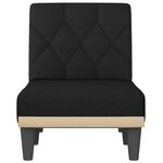 vidaXL Chaise longue noir tissu