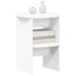 vidaXL Meuble d'appoint 2 pc Blanc Ø40 x 50 cm Bois d’ingénierie