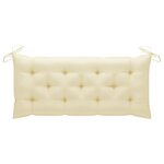 vidaXL Banc de jardin pliable avec coussin 118 cm Bambou