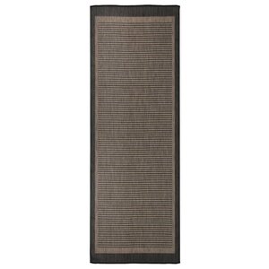 vidaXL Tapis à tissage plat d'extérieur 80x250 cm Marron foncé