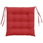 vidaXL Coussins de siège 2 Pièces Rouge 40 x 40 x 6 cm tissu