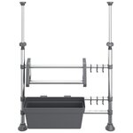 vidaXL Organisateur de cuisine réglable Aluminium