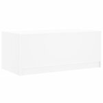 vidaXL Table basse avec portes en verre blanc 102x50x42 cm