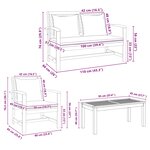 vidaXL Ensemble de canapé de jardin Naturel Bois de teck solide