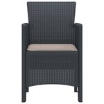 vidaXL Chaise de jardin 4 Pièces Anthracite 53 x 49 x 85 cm Polypropylène