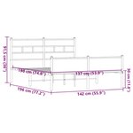 vidaXL Cadre de lit sans matelas chêne marron 137x190 cm