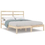 vidaXL Cadre de lit sans matelas 135x190 cm bois massif