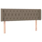 vidaXL Tête de lit à LED Taupe 163x16x78/88 cm Tissu