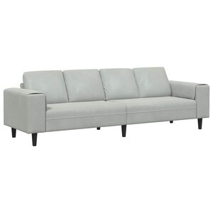 vidaXL Ensemble de Canapés Gris clair Velours