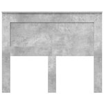 vidaXL Tête de lit Gris béton 135 cm Bois d'ingénierie