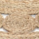 Vidaxl tapis jute design tressé 120 cm rond