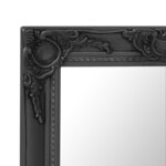vidaXL Miroir mural style baroque 60x40 cm noir