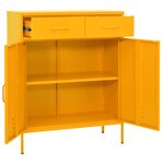vidaXL Armoire de rangement Jaune moutarde 80x35x101 5 cm Acier