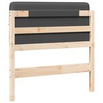 vidaXL Tête de lit capitonnée Brun et gris foncé 80 cm Pin massif