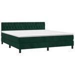 vidaXL Sommier à lattes de lit avec matelas LED Vert foncé 180x200 cm