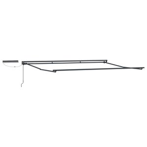 vidaXL Cadre de store rétractable électrique Anthracite 5 x 3 m Acier