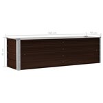 vidaXL Lit surélevé de jardin Marron 160x40x45 cm Acier galvanisé