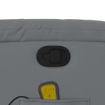 vidaXL Fauteuil de massage inclinable gris similicuir