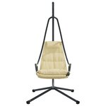 vidaXL Chaise suspendue Beige 94 x 107 x 196.5 cm Acier