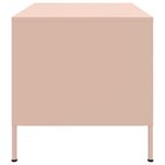 vidaXL Table basse rose 68x50x50 5 cm acier laminé à froid
