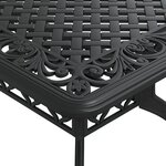 vidaXL Table de jardin noir 150x90x72 cm aluminium coulé