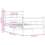 vidaXL Cadre de lit sans matelas avec tête de lit pied de lit 90x190cm