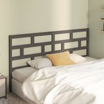 vidaXL Tête de lit Gris 186x4x100 cm Bois massif de pin