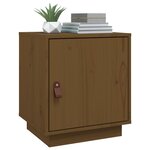vidaXL Table de chevet Marron miel 40x34x45 cm Bois de pin massif